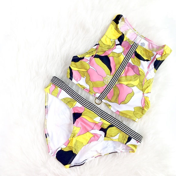 Anne Cole Other - Anne Cole | blooming florals banded sporty TOP, S